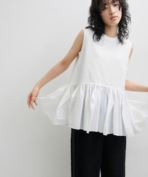 ADAM ET ROPE' | 【サステナブル】RENUタフタティアードTEE(Tシャツ/カットソー)