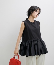 ADAM ET ROPE' | 【サステナブル】RENUタフタティアードTEE(Tシャツ/カットソー)