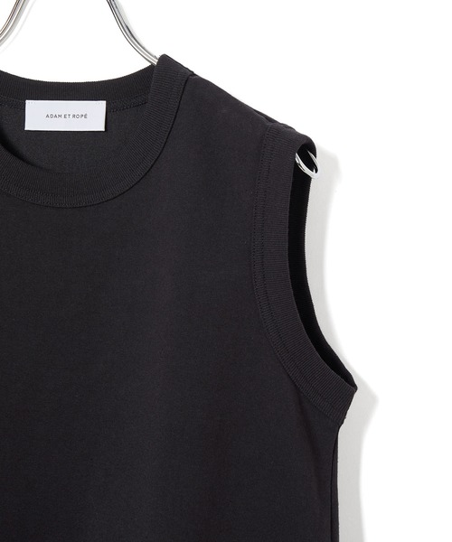 ADAM ET ROPE'（アダムエロペ）の「【サステナブル】RENUタフタティアードTEE（Tシャツ/カットソー・レディース・ブラック/ホワイト・FREE）」の10枚目の写真