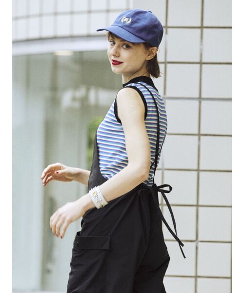 jouetie（ジュエティ）の「BIGポケットサロペット（サロペット/オーバーオール・レディース・ブラック/カーキ/アイボリー・MEDIUM）」の4枚目の写真