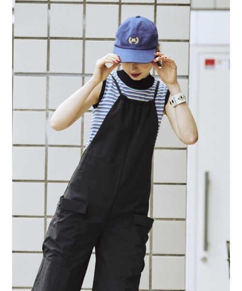 jouetie（ジュエティ）の「BIGポケットサロペット（サロペット/オーバーオール・レディース・ブラック/カーキ/アイボリー・MEDIUM）」の11枚目の写真