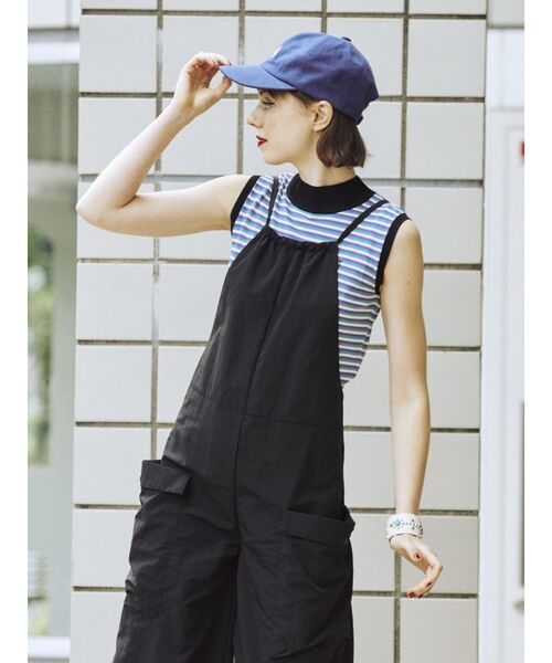 jouetie（ジュエティ）の「BIGポケットサロペット（サロペット/オーバーオール・レディース・ブラック/カーキ/アイボリー・MEDIUM）」の12枚目の写真