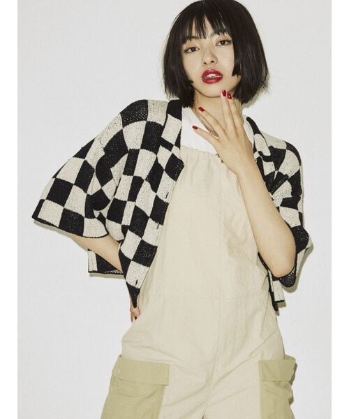 jouetie（ジュエティ）の「BIGポケットサロペット（サロペット/オーバーオール・レディース・ブラック/カーキ/アイボリー・MEDIUM）」の16枚目の写真