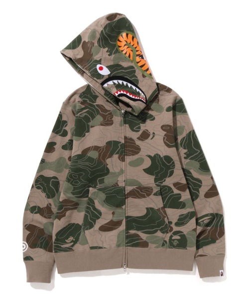 LAYERED LINE CAMO SHARK FULL ZIP HOODIE M（パーカー）｜A