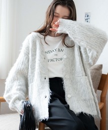 WEGO | WEGO/【23年秋冬新作】ブラッシュニットビッグカーディガン(カーディガン/ボレロ)