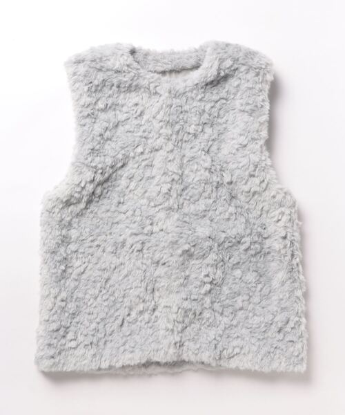 roial(ロイアル)の「VEST/ROILA(ロイアル)春秋にヘビロテしたくなる!リラックスフィットファーベスト(ベスト・レディース・ブラウン/ブルー系その他/ベージュ・MEDIUM/SMALL)」の4枚目の写真