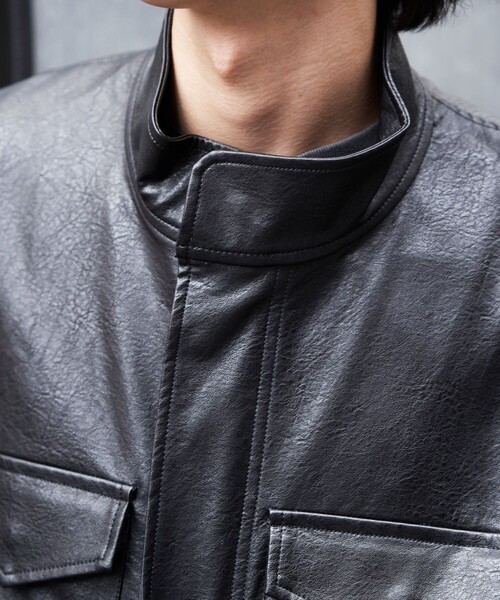 FREAK'S STORE（フリークスストア）の「M65 フェイクレザーベスト（ベスト・メンズ・ブラウン/ブラック・MEDIUM/LARGE）」の10枚目の写真