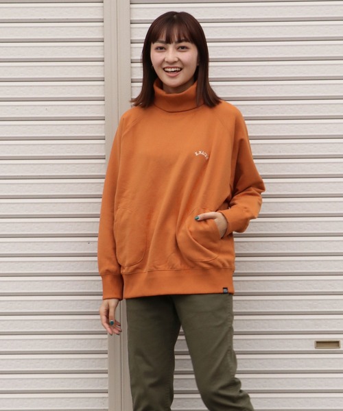 KRIFF MAYER Lady's Collection(クリフメイヤーレディースコレクション)の「裏起毛ハイネックスウェット(スウェット・レディース・オレンジ/カラフル/グレー/ナチュラル/チャコール・LARGE/MEDIUM)」の1枚目の写真