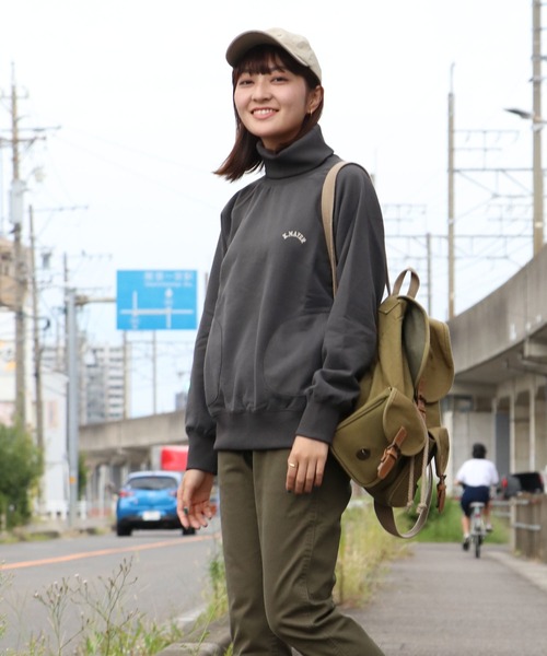 KRIFF MAYER Lady's Collection(クリフメイヤーレディースコレクション)の「裏起毛ハイネックスウェット(スウェット・レディース・オレンジ/カラフル/グレー/ナチュラル/チャコール・LARGE/MEDIUM)」の3枚目の写真