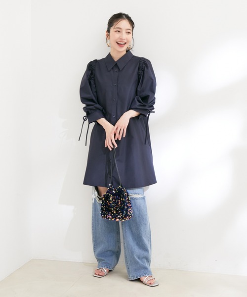 VIS（ビス）の「【洗える】【マルチWAY】ボレロ付きミニシャツ