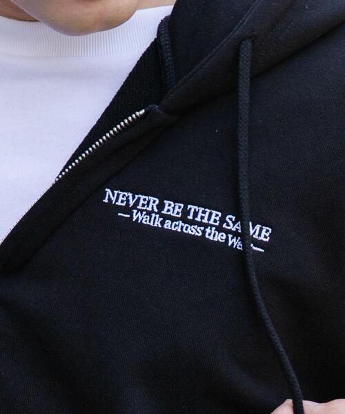 WEGO（ウィゴー）の「WEGO/ヘビーウエイトワンポイントジップパーカー（パーカー・メンズ・杢グレー/ブラック・LARGE/MEDIUM）」の21枚目の写真