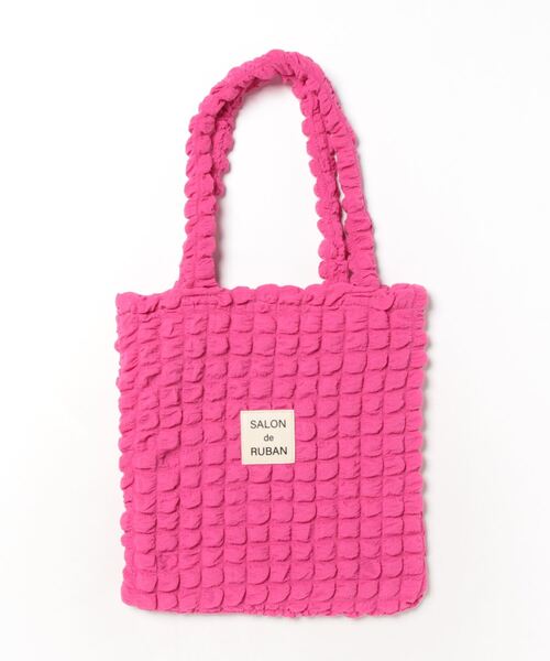 SALON de RUBAN（サロンドルヴァン）の「【SALON de RUBAN / サロン ド ルヴァン】ポップコーン トートバッグ（トートバッグ・レディース・ブラック/ブラウン/ピンク/マスタード/ブルー/ターコイズブルー/オレンジ/モカ・FREE）」の7枚目の写真