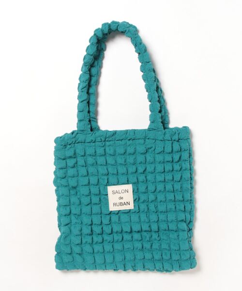 SALON de RUBAN（サロンドルヴァン）の「【SALON de RUBAN / サロン ド ルヴァン】ポップコーン トートバッグ（トートバッグ・レディース・ブラック/ブラウン/ピンク/マスタード/ブルー/ターコイズブルー/オレンジ/モカ・FREE）」の5枚目の写真