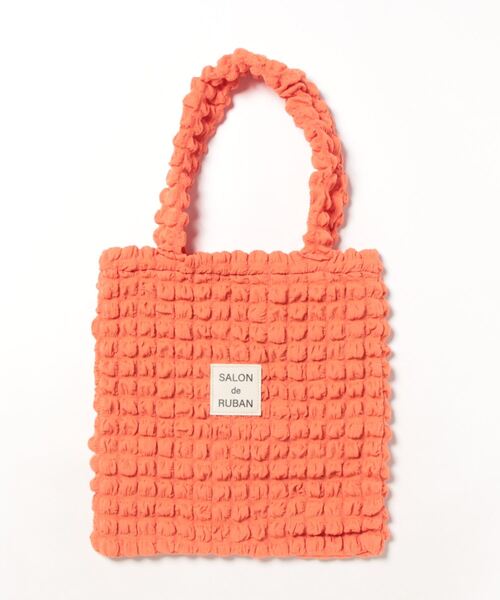 SALON de RUBAN（サロンドルヴァン）の「【SALON de RUBAN / サロン ド ルヴァン】ポップコーン トートバッグ（トートバッグ・レディース・ブラック/ブラウン/ピンク/マスタード/ブルー/ターコイズブルー/オレンジ/モカ・FREE）」の8枚目の写真