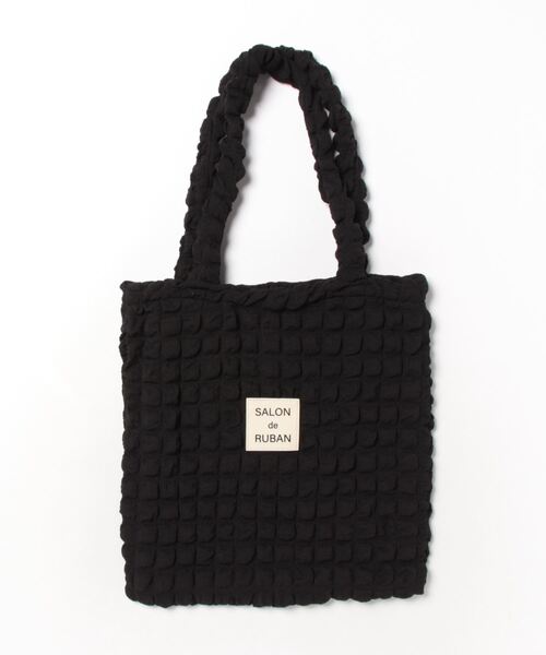 SALON de RUBAN（サロンドルヴァン）の「【SALON de RUBAN / サロン ド ルヴァン】ポップコーン トートバッグ（トートバッグ・レディース・ブラック/ブラウン/ピンク/マスタード/ブルー/ターコイズブルー/オレンジ/モカ・FREE）」の2枚目の写真
