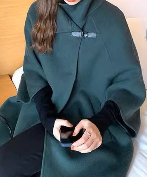 【セール】スタンドカラーケープコート（その他アウター）｜deux amour（ドゥーザムール）