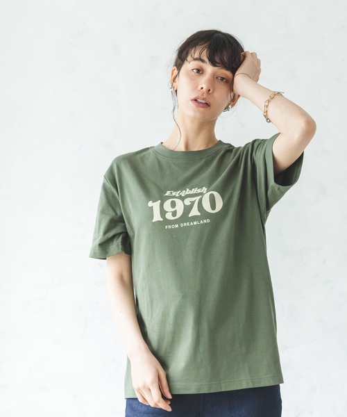pairmanon(ペアマノン)の「【プレミアムコットン100】【かぞくおそろい】【大人ユニセックス】プリント半袖Tシャツ(Tシャツ/カットソー・レディース・イエロー系その他/ベージュ系その他4/ブラック系その他4/ベージュ系その他5/モカ/ブラウン系その他4/グリーン系その他4/ブラック系その他/グリーン系その他3/ブラック系その他3/ブラック系その他5/パープル系その他2/ブラック系その他6/ホワイト系その他/ベージュ系その他6・S/M/L)」の12枚目の写真