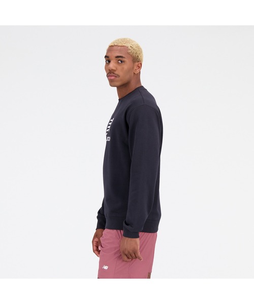 NEW BALANCE（ニューバランス）の「NB Essentials スタックドロゴ スウェットクルー（スウェット・メンズ・ライトグレー/ブラック・MEDIUM/XX-LARGE/LARGE/SMALL/X-LARGE）」の3枚目の写真