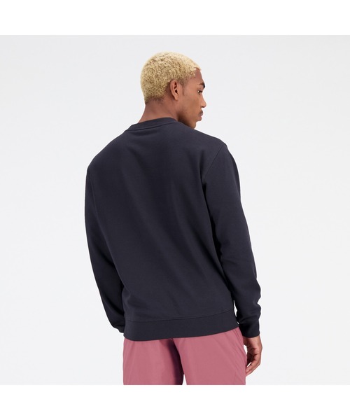 NEW BALANCE（ニューバランス）の「NB Essentials スタックドロゴ スウェットクルー（スウェット・メンズ・ライトグレー/ブラック・MEDIUM/XX-LARGE/LARGE/SMALL/X-LARGE）」の4枚目の写真