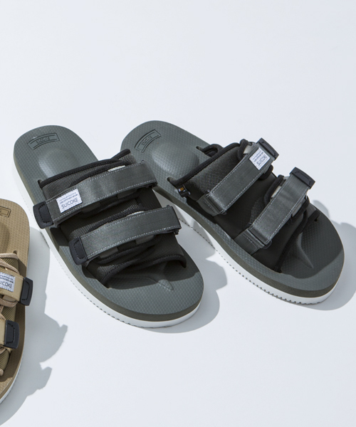 suicoke（スイコック）の「AMERICAN RAG CIE × SUICOKE バリスティック ストラップサンダル（サンダル・メンズ・チャコールグレー/ベージュ/ネイビー・7/8/10/9）」の2枚目の写真