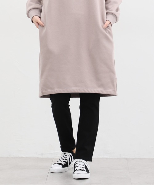 Honeys（ハニーズ）の「暖裏起毛パギンスパンツ（股下６６ｃｍ）（デニムパンツ・レディース・ワンウォッシュ/ライトインディゴブルー/ブラック・3L/S/M/L/LL）」の6枚目の写真