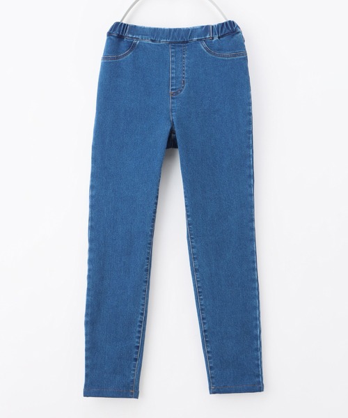 Honeys（ハニーズ）の「暖裏起毛パギンスパンツ（股下６６ｃｍ）（デニムパンツ・レディース・ワンウォッシュ/ライトインディゴブルー/ブラック・3L/S/M/L/LL）」の15枚目の写真