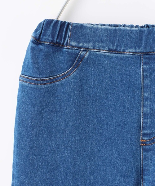 Honeys（ハニーズ）の「暖裏起毛パギンスパンツ（股下６６ｃｍ）（デニムパンツ・レディース・ワンウォッシュ/ライトインディゴブルー/ブラック・3L/S/M/L/LL）」の16枚目の写真