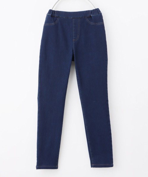 Honeys（ハニーズ）の「暖裏起毛パギンスパンツ（股下６６ｃｍ）（デニムパンツ・レディース・ワンウォッシュ/ライトインディゴブルー/ブラック・3L/S/M/L/LL）」の17枚目の写真