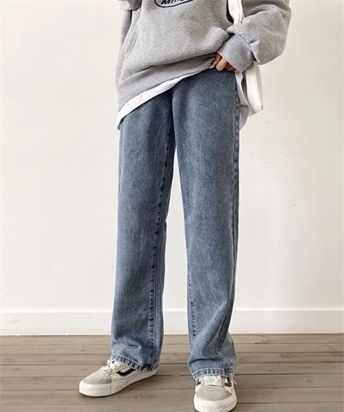 FREE STYLISTS(フリー スタイリスト)の「ウエストボタンワイドデニムパンツ(デニムパンツ・レディース・ブラック/ブルー・XL/L/S/M/XXL)」の20枚目の写真