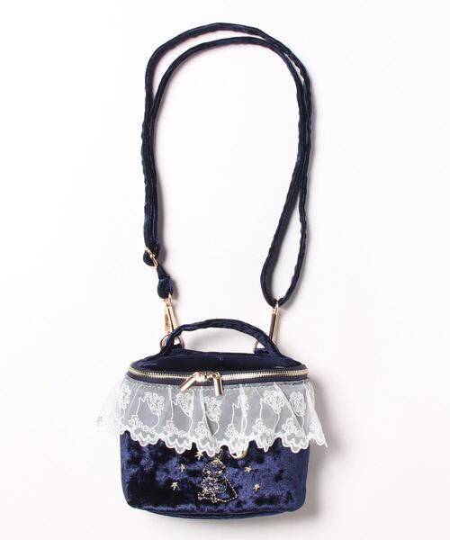 MOOMIN / ムーミン レース&ベロア 2WAY バニティバッグ ベルベットショルダーバッグ velor 2way bag WNI *（ショルダーバッグ）｜salle de bal（サルデバル）