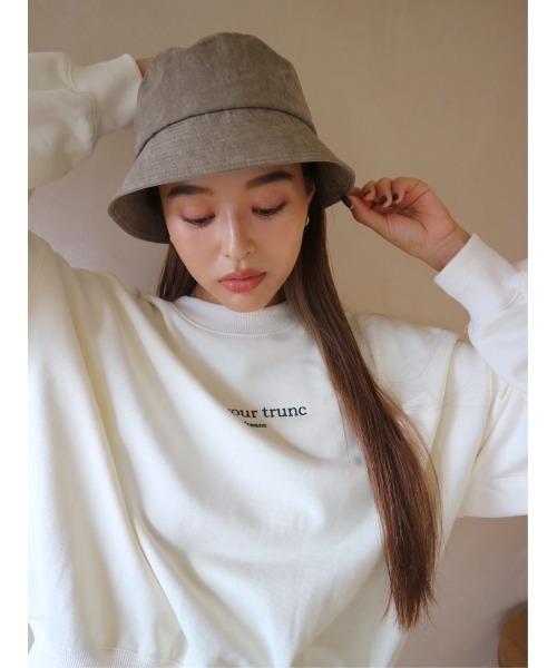 TRUNC（トランクエイティーエイト）の「Eco Suede Bucket Hat（ハット・レディース・ブラック/グレイッシュベージュ・FREE）」の7枚目の写真