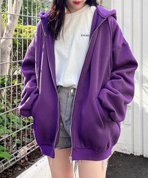 裏起毛ビッグZIPパーカー