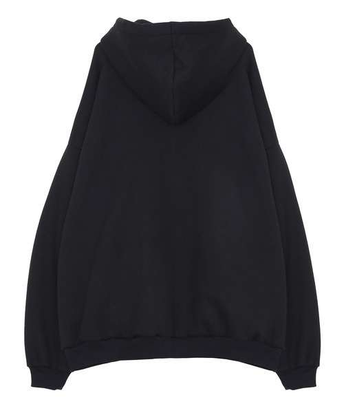 Figments（フィグメンツ）の「裏起毛ビッグZIPパーカー（パーカー・レディース・ブラック/パープル/杢グレー/レッド/スミクロ・LARGE/X-LARGE）」の12枚目の写真