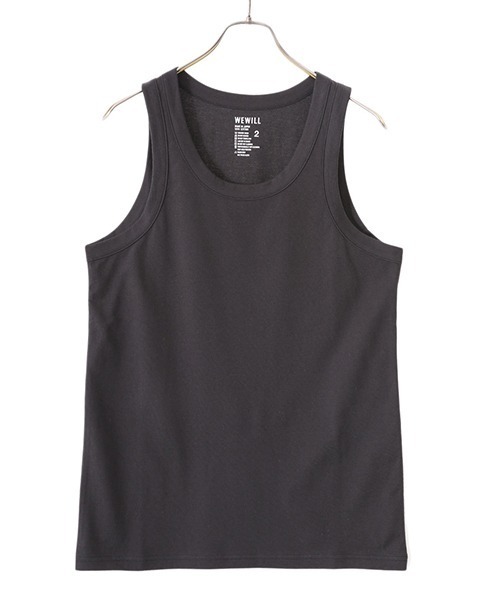 WEWILL（ウィーウィル）の「WEWILL / ウィーウィル：FOUNDATION TANKTOP：W-012-8013[COR]（タンクトップ・メンズ・ホワイト/ライトグレー/チャコールグレー・2/3）」の3枚目の写真