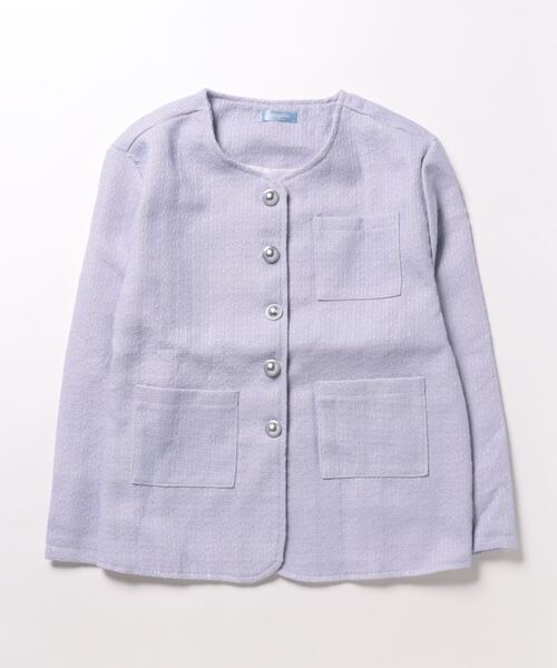 titty＆Co. PETIT（ティティアンドコープティ）の「【titty&Co.PETIT 】ツイードノーカラージャケット（その他アウター・レディース・パープル/オレンジ・FREE）」の15枚目の写真