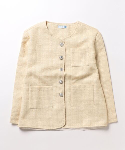 titty＆Co. PETIT（ティティアンドコープティ）の「【titty&Co.PETIT 】ツイードノーカラージャケット（その他アウター・レディース・パープル/オレンジ・FREE）」の18枚目の写真