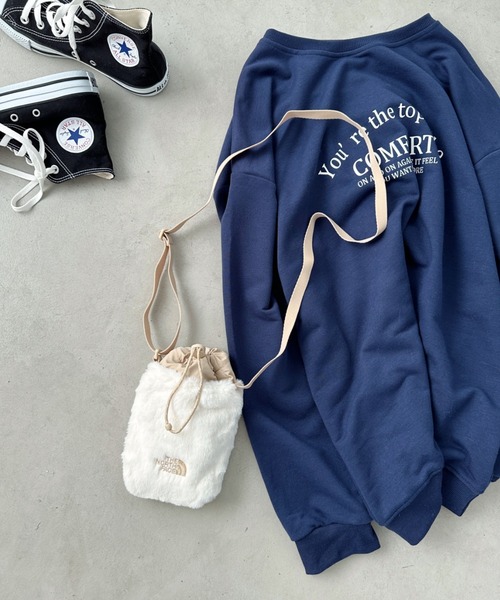 THE NORTH FACE(ザノースフェイス)の「国内未発売 THE NORTH FACE(ザ・ノースフェイス)/ストリングギャザーミニファーショルダー スマホショルダー ポーチ/GIRLS FUR CROSS BAG(ショルダーバッグ・レディース・クリーム/ブラック/ピンク・FREE)」の8枚目の写真