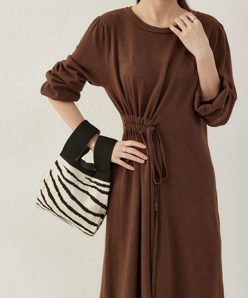 LA VORAGINE（ラ ヴォラジネ）の「バイカラーニットトートバッグ クラッチバッグ ハンドバッグ（ハンドバッグ・レディース・I/F/A/C/D/E/G/H/B・FREE）」の21枚目の写真