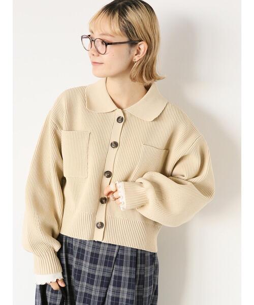 ehka sopo（エヘカソポ）の「襟付スポンジニットカーディガン