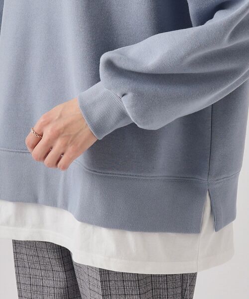 SHOO・LA・RUE（シューラルー）の「◆【SHOO WARM】あったか裏起毛 レイヤード風スウェット（スウェット・レディース・ライトグレー/ライトブルー/ブラック/ライトベージュ・00）」の18枚目の写真