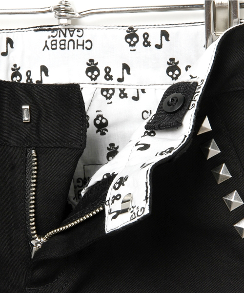 CHUBBYGANG（チャビーギャング）の「ストレッチツイル　スタッズストレートパンツ（その他パンツ・キッズ・ベージュ/パープル/ブラック・100/120/130/110）」の6枚目の写真