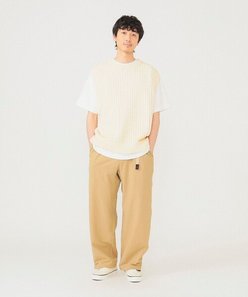 BEAMS（ビームス）の「BEAMS / 5ゲージ メッシュ ベスト（ベスト・メンズ・ネイビー/ナチュラル・S/M/L）」の5枚目の写真