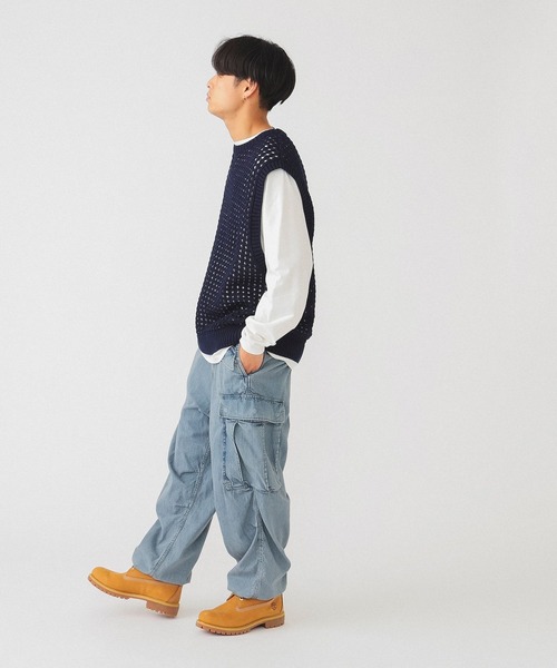 BEAMS（ビームス）の「BEAMS / 5ゲージ メッシュ ベスト（ベスト・メンズ・ネイビー/ナチュラル・S/M/L）」の13枚目の写真