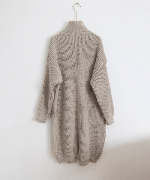 セール】ロングニットカーディガン 厚手レディース（カーディガン