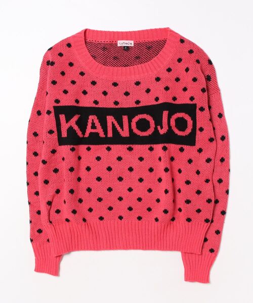 ﾎﾞｯｸｽﾛｺﾞ入ﾄﾞｯﾄﾆｯﾄﾄｯﾌﾟｽ（ニット/セーター）｜Kanojo（カノジョ
