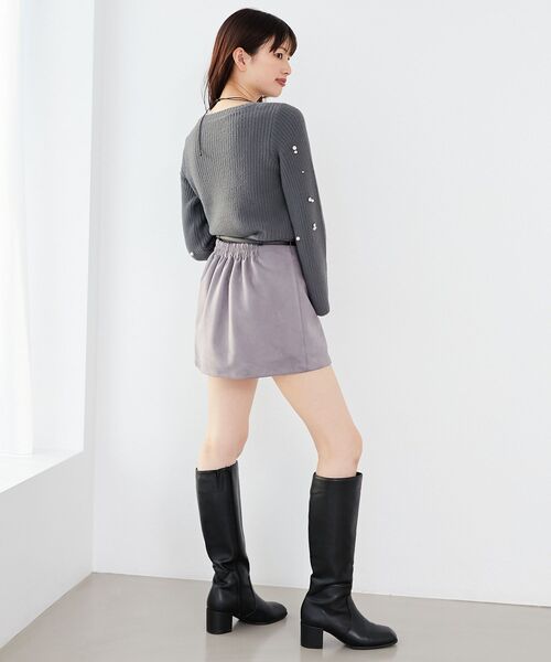 MAJESTIC LEGON(マジェスティックレゴン)の「パールビジューニット(ニット/セーター・レディース・アイボリー/ライトグレー/ベージュ/チャコールグレー・MEDIUM)」の19枚目の写真