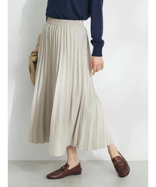 CRAFT STANDARD BOUTIQUE(クラフトスタンダードブティック)の「ピーチアコーディオンプリーツスカート(スカート・レディース・チャコールグレー/イエロー/グレイッシュベージュ/サックスブルー・FREE)」の20枚目の写真