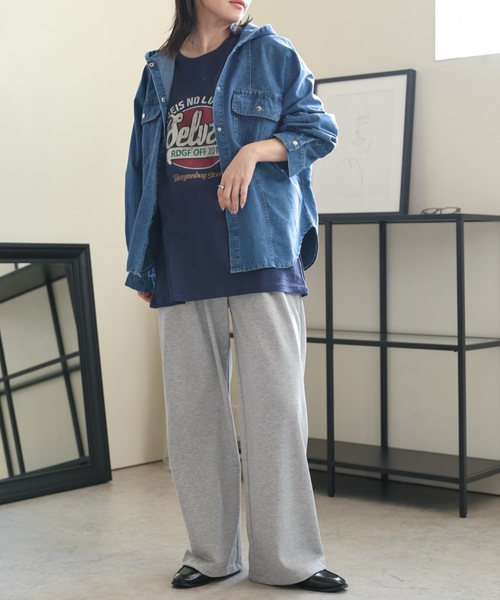 ULEULA（ウルア）の「デニムフードオーバーブルゾン（デニムジャケット・レディース・ブルー/サックスブルー・FREE）」の21枚目の写真