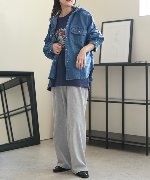 ULEULA（ウルア）の「デニムフードオーバーブルゾン（デニムジャケット・レディース・ブルー/サックスブルー・FREE）」の22枚目の写真