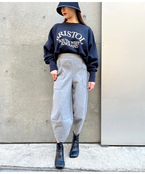 Settimissimo（セッティミッシモ）の「ITALYウールタッチ ビッグポケット バルーン シルエット パンツ（その他パンツ・レディース・ベージュ/グレー・FREE）」の12枚目の写真